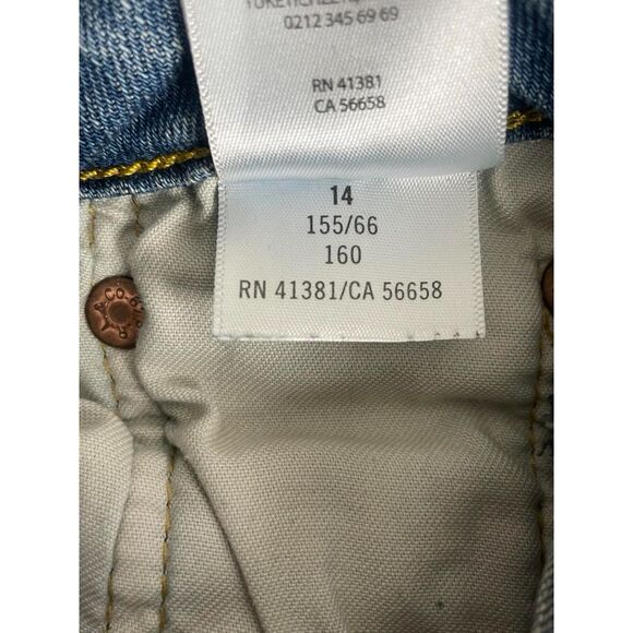 Polo Ralph Lauren Youth Size 14 Blue Straight Leg Jeans Denim Medium Wash - Picture 6 of 9